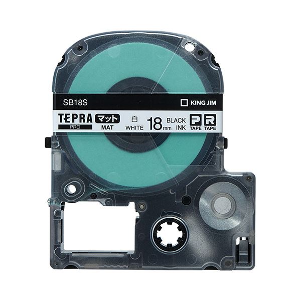 楽天夢の小屋（まとめ） キングジム テプラ PRO テープカートリッジ マットラベル 18mm 白／黒文字 SB18S 1個 【×4セット】 美しさと実用性を兼ね備えたプロ向けテプラ用カートリッジ 18mmのマットラベルで仕事を魅力的に演出 4個セットでお得 テプラ PRO専用で品質と信頼性をお約束
