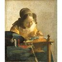 世界の名画シリーズ、プリハード複製画 ヨハネス・フェルメール作 「レースを編む女」(額縁付) 驚異的な色再現力で、まるで本物のような名画が我が家に 感動の複製画...