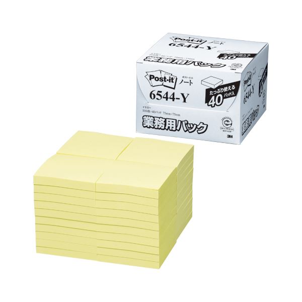 スリーエムジャパン ポストイット ノート 業務用パック イエロー 6544-Y 黄 ビジネスパック イエロー 6544-Y - スリーエムジャパンのポストイット...