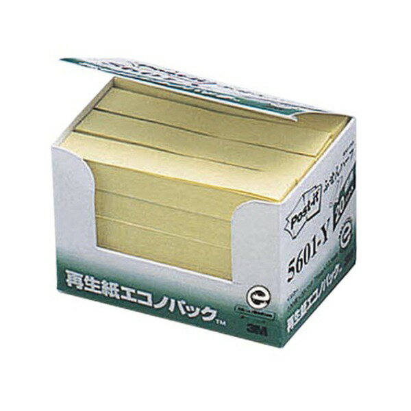 (まとめ) 住友スリーエム ポストイット(R) エコノパック(TM)製品シリーズ 20個入り 横12.5×縦75mm 5601-Y イエロー 20個入 【×3セ...