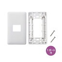 (まとめ) JIS対応フェイスプレート(1ポート用) LA-FP-J1K【×10セット】 進化したパソコン PC 周辺機器 最新JIS対応フェイスプレート(1ポ...