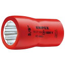 KNIPEX(クニペックス)9837-3/8 (3/8SQ) 絶縁ソケット 1000V 高電圧絶縁のKNIPEX 9837-3/8ソケットは、信頼性と耐久性を追求した安全な電気作業をサポート 高品質な絶縁材料を使用し、電気システムの保護に最適 プロフェッショナルな作業に欠かせず、安全性と効率性(4)