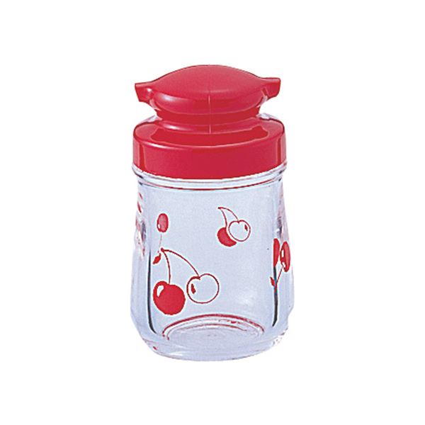 【60セット】 レトロ アンティーク ヴィンテージ 調 醤油差し/しょうゆ容器 【レッド】 6.4×11.2cm さくらんぼ柄 『ブルーム』 赤 青 可愛らしい...