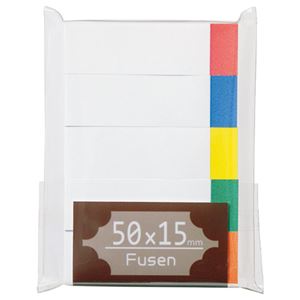 (まとめ) TANOSEE ふせん 50×15mm ホワイト(5色帯入) 1パック(5冊) 【×20セット】 白 便利なメモ・貼り紙・紙製品 多機能ふせんで快適...