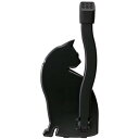 (まとめ)旭電機化成 ドアストッパーねこ ブラック 8106891【×3セット】 黒 ネコのしっぽが出迎えるブラックのドアストッパー お部屋に癒しをもたらし、頼...