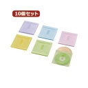 10個セット Blu-ray・CD・DVD対応不織布ケース タイトルカード CCD-NIWB60ASO CCD-NIWB60ASOX10 便利なタイトルカード付...