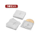 5個セット Blu-ray・CD・DVD対応不織布ケース 2穴 CCD-NBWB120WH CCD-NBWB120WHX5 スッキリ整理できる2穴付き 大容量 ...