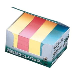 (まとめ) 住友スリーエム ポストイット(R) エコノパック(TM)製品シリーズ 20個入り 横25×縦75mm 5001-GK グラデーション混色 20個入 ...