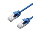(まとめ) LANケーブル 配線 /CAT7/スリム/3m/ブルー LD-TWSS/BU3 【×3セット】 青 次世代の高速通信に最適 10ギガビットイーサネッ...