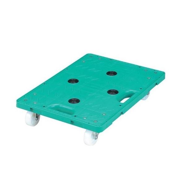 【2個セット】 RBジョイントキャリー 【 2.5インチ ナイロン車 自在×4車輪 グリーン】 連結可 取っ手付..