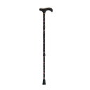 杖/DX花柄ステッキ伸縮式 (1) 長さ10段階調節可 本体/アルミ (歩行補助用品/介護用品) ブラック(黒) 黒 優しさ溢れる木製グリップのスライドステッキ 自由自在に調節可能な伸縮式杖/DX花柄ステッキ 歩行補助用品/介護用品の頼もしいアルミ製本体 ブラック(黒)でスタイリッ