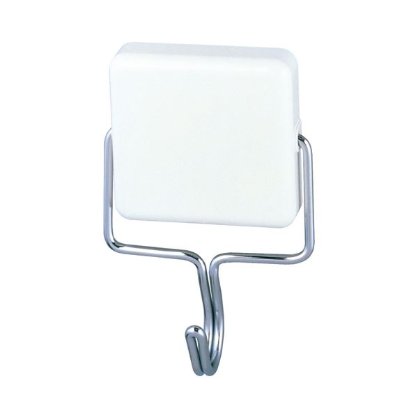 (まとめ) オート 強力マグネットフック 優れた耐久性 耐荷重 5kg 白 OH-27M/BOXシロ 1個 【×10セット】 強力なマグネットで掲示物をしっかり...