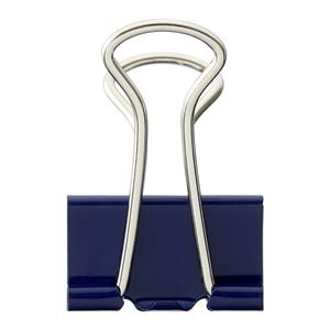 (まとめ) TANOSEE ダブルクリップ 中 口幅25mm ブルー 1箱(10個) 【×50セット】 青 オフィス ユース ダブルクリップ ブルー 25mm ...