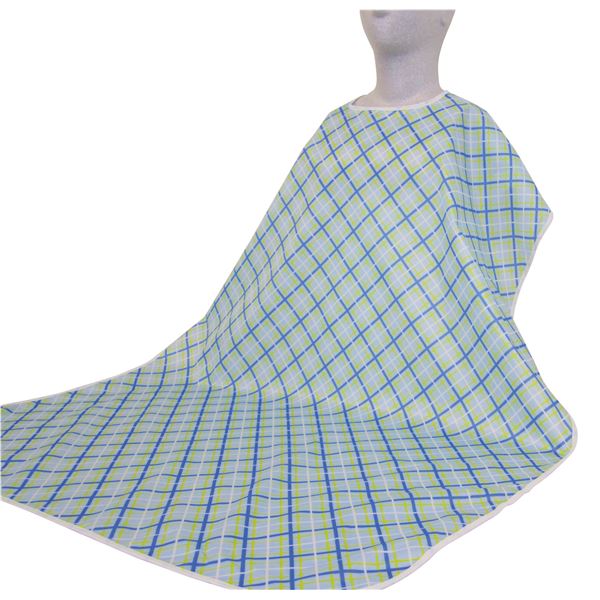 (まとめ)豊通テキスタイル 食事用エプロン 格子 ブルー 17970200【×5セット】 青 食事を楽しく彩る、豊通テキスタイルの食事用エプロン 格子柄のブルー...