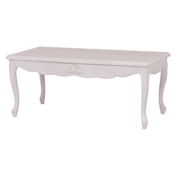 ローテーブル 机 低い ロータイプ センターテーブル センターテーブル 約幅100cm 長方形 木製 ハンプトンシリーズ 姫系 アンティーク レトロ ヴィンテー...