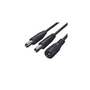 （まとめ）変換名人 電源2分岐ケーブル 配線 PD21-2【×10セット】 パソコン PC の電源を2つ同時に接続..