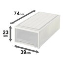 ビュートケース(押入れ整理 収納 /衣装ケース) 幅39cm×高さ23cm カプチーノ 日本製 国産 整理 収納 のプロが選ぶ 押入れの隙間を最大限に活用 スペ...
