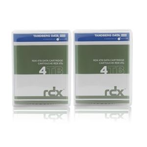 Tandberg Data RDX 4TB カートリッジ 2個パック 8824D2P 高速な4TBデータバックアップ＆リカバリーで作業効率を向上 信頼性とパフォーマンスを追求するなら、Tandberg Data RDX 4TBカートリッジ2個パックが最適