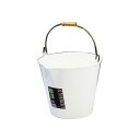 ポリバケツ/アクティブバケツ 【14L】 ホワイト 〔掃除用品 ガーデニング用品 園芸〕 白 高い耐久性 頑丈 で変形に強く、割れにくいバケツ 柔らかな素材で使...