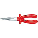 KNIPEX(クニペックス)2617-200 絶縁先長ラジオペンチ 1000V 驚異的な精度で細部まで確実に掴む 高耐圧1000V 絶縁先長ラジオペンチ KNI...