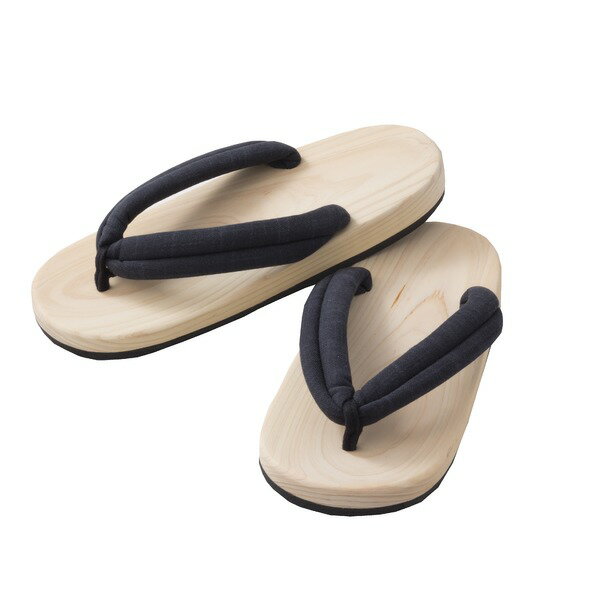 高級檜サンダル（ブラック） 黒 黒檜の贅沢な足元（エボニー） - 深みのある黒檜のサンダルが、足元に..