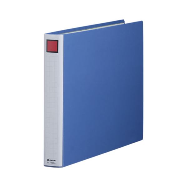 (まとめ) キングファイル スーパードッチ(脱・着)イージー A3ヨコ 300枚収容 背幅46mm 青 3403EA 1冊 【×10セット】 革命的なパイプ式フ...