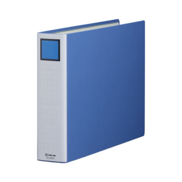 (まとめ) キングファイル スーパードッチ(脱・着)イージー A3ヨコ 600枚収容 背幅76mm 青 3406EA 1冊 【×10セット】 驚異のパイプ式ファ...
