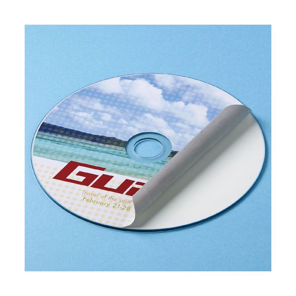 (まとめ) インクジェット透けないCDラベル(内径24mm・マット) LB-CDR004N【×5セット】 透明度抜群 オフィス 事務用 で使えるインクジェット用...