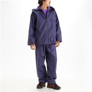 レインウェア セットアップ EL 3L ネイビー 耐水圧1000mm 防水 雨具 レインコート 雨がっぱ 合羽 カッパ かっぱ 通勤 通学 土砂の攻撃も跳ね返す 不屈の防水レインウェアセットアップ アウトドアに最適 耐水圧1000 mmの防水レインウエアセットアップ ネイビー色で、サイズ