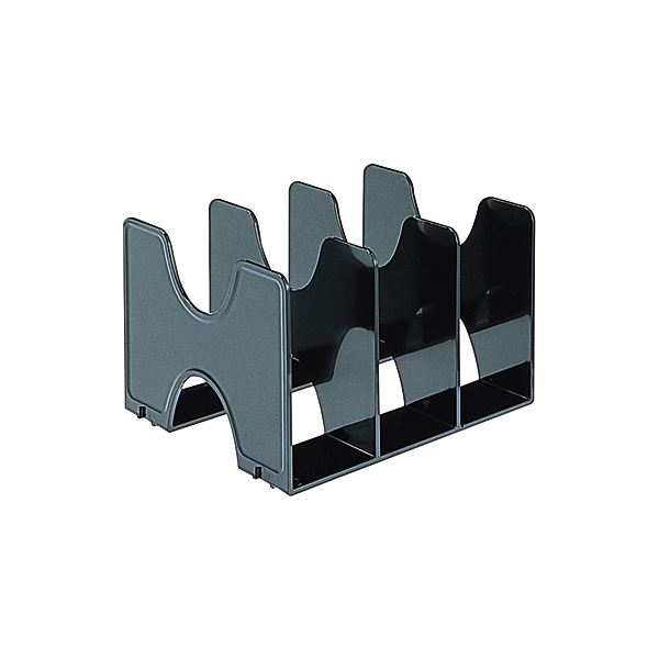 (業務用セット) ブックスタンド本立て フボR-E9-D ブラック【×5セット】 黒 オフィスの整理整頓を効率化 スタイリッシュなブックスタンド本立てセットが5...