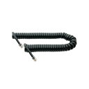(まとめ) MCO 受話器用カールコード 0.3m クロス結線 黒 DC-J403/BK 【×10セット】 クロス結線で一般的な電話機に対応 受話器用カールコー...