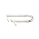 (まとめ) MCO 受話器用カールコード 0.3m クロス結線 白 DC-J403/WH 【×10セット】 ユニバーサル対応 通常の電話機にも使える、使いやすい...