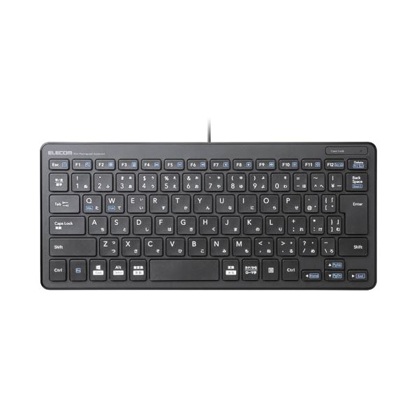 有線ミニキーボード／パンタグラフ式／薄型／ブラック TK-FCP096BK 黒 驚くほど薄く、一枚板のような美しさを持つ 最薄部わずか6.5mmのスリムデザイン パンタグラフ式有線ミニキーボード、ブラック 使いやすさとスタイルを兼ね備えた、エレガントなキーボード TK-FCP096BK