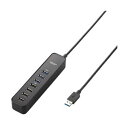 USB3.0ハブ/マグネット付/セルフパワー・バスパワー共用/7ポート/ブラック U3H-T706SBK 黒 マグネット搭載のUSB3.0ハブで、セルフパワーと...