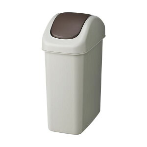 (まとめ) TANOSEE エコダストボックス スイング M 11.5L グレー/ブラウン 1個 【×5セット】 茶 スタイリッシュなデザインでお部屋を彩る、快適な掃除をサポートする新感覚のゴミ箱が登場 容量11.5Lで2色展開 環境に優しいエコダストボックスで清潔な空間を守ります 使