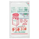 (まとめ) ジャパックス 容量表記入手付きポリ袋 乳白半透明 10-15L HJN14 1パック(20枚) 【×30セット】 透明ながらもしっかりと隠す 便利な...