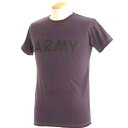 USタイプ ARMY オバーダイ Tシャツ XS オバーダイパープル 綿混 ティーシャツ ミリタリーウェア 軍モノ ミリタリーシャツ 衣類 紫 トレッキング愛好...