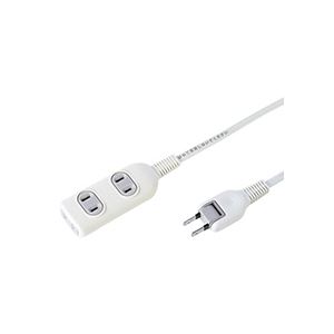 (まとめ) タップ 2P・3個口 1.0m TAP-3W1N 1セット(5個) 【×2セット】 便利なオフィス用電源タップ 2P..