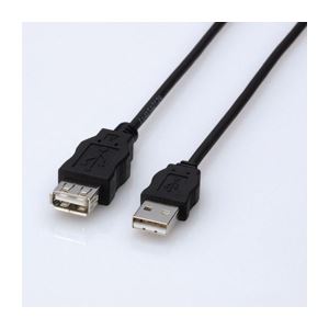 (まとめ) エコUSB延長ケーブル 配線 (3m) USB-ECOEA30【×5セット】 エレコムのエコUSB延長ケーブル(3m)..