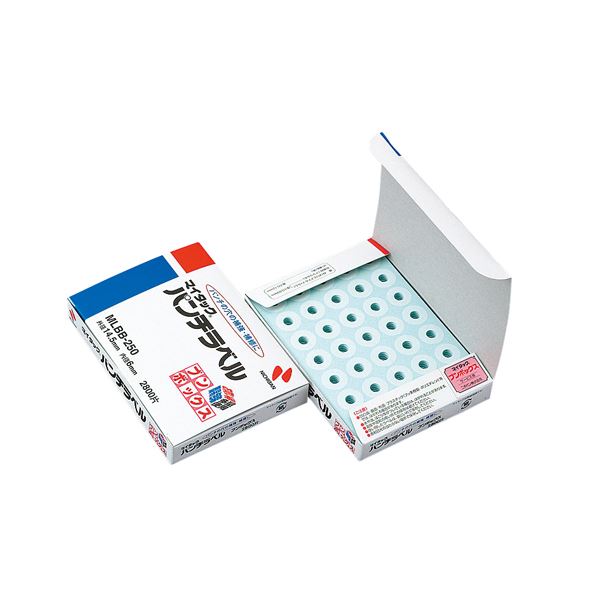 (まとめ) ニチバン マイタック パンチラベル ブンボックス 外径14.5mm MLBB-250 1パック(2800片:35片×80シート) 【×3セット】 ニ...