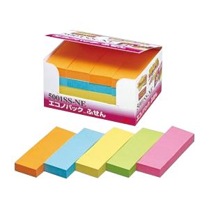 (まとめ) 住友スリーエム ポストイット(R) エコノパック(TM)製品 強粘着シリーズ 5001SS-NE オレンジ エレクトリックブルー ウルトライエロー ...