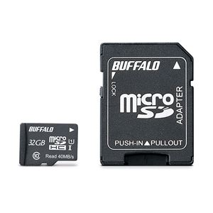 バッファロー UHS-I Class1 microSDHCカード SD変換アダプター付 32GB RMSD-032GU1SA バッファローの最新フラッシュメモリ、32GBのUHS-I Class1 microSDHCカードとSD変換アダプターがセットになりました 容量も大きく、データの保存や転送もスムーズに行えます 快適なデジ バッファロー UHS-I Class1 microSDHCカード SD変換アダプター付 32GB RMSD-032GU1SA バッファローの最新フラッシュメモリ、32GBのUHS-I Class1 microSDHCカードとSD変換アダプターがセットになりました 容量も大きく、データの保存や転送もスムーズに行えます 快適なデジ