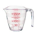(まとめ) マーナ 目盛りが見やすい計量カップ 200ml クリア K649CL 1個 【×3セット】 見やすい目盛りで計量がラクラク クリアな200ml計量カ...