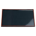 尺3 布目盆/トレー 【黒天朱SL】 393mm×286mm×16mm 日本製 国産 〔和食 レストラン 居酒屋 店舗 お店〕 和の風情漂う、職人の技が光る高品...