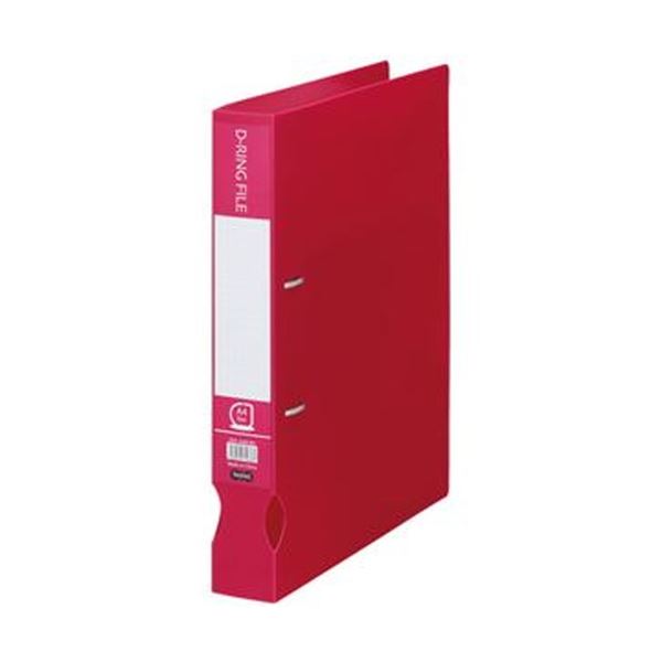 (まとめ)TANOSEE Dリングファイル(再生PP表紙)A4タテ 2穴 300枚収容 背幅43mm バーガンディ 1冊【×50セット】 スリムな背幅でも大容量...