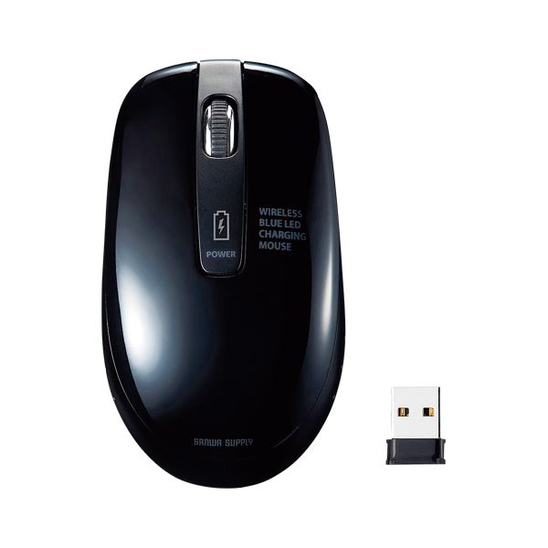 充電式ワイヤレスブルーLEDマウス ブラック 黒 青 充電不要、繰り返し使えるワイヤレスブルーLEDマウス 電池交換不要で何度でも充電して使える スタイリッシュなブラックカラー 快適な操作性と高精度なトラッキングで仕事もプライベートもスムーズに ワイヤレスで自由な動