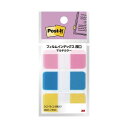 (まとめ) 3M ポスト・イットフィルムインデックス 厚口 マルチカラー3 40×18mm 686MC-3 1パック(3冊) 【×5セット】 鮮やかな色彩のフィ...