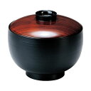 つぼみ椀/お椀 【大 木目/黒刷毛目 木質】 直径94×高さ82(65)mm 日本製 国産 〔和食 レストラン 店舗 お店〕 和の風情漂う飲食店で愛される、日本...