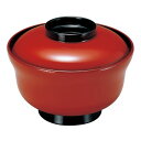 5.5寸 かすみ丼椀/お椀 【朱ツバ黒 TA】 直径165×高さ115(85)mm 日本製 国産 食洗機対応 〔和食 レストラン 店舗 お店〕 飲食店向けの国産...