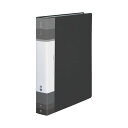 コクヨ クリヤーブック(Glassele) 固定式・背ポケット A4タテ 80ポケット ブラック ラ-GLB80D 1セット(4冊) 黒 収容力に合わせて調整可...